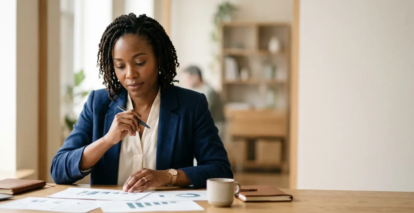 Entrepreneur en formation planifiant le lancement de son entreprise commerciale avec confiance